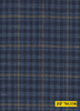 701338/P3-22135 Navy With Brown Check Suit Fabric