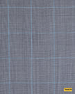 704039/P3-17894 Grey With Electric Blue Check Suit Fabric