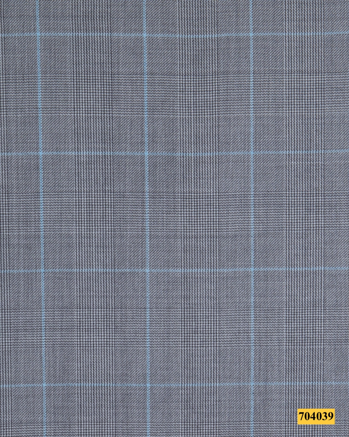 704039/P3-17894 Grey With Electric Blue Check Suit Fabric