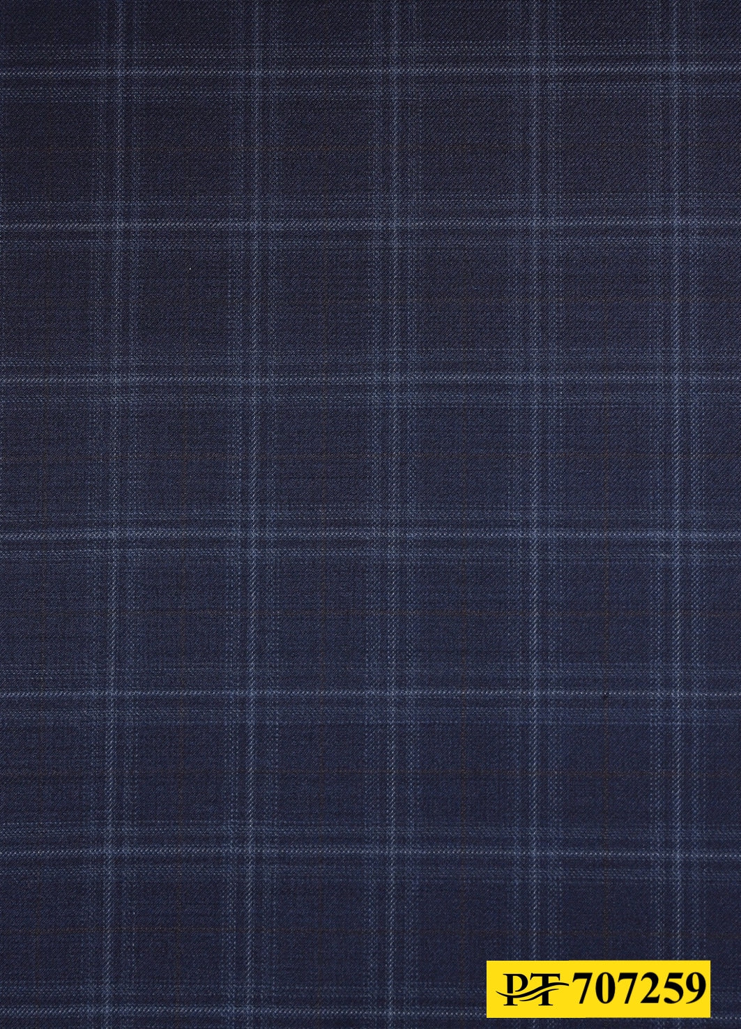 707259/P3-20728 Blue With Light Blue Check Suit Fabric