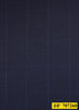 707260/P3-20750 Navy Blue Textured With Light Blue Check Suit Fabric