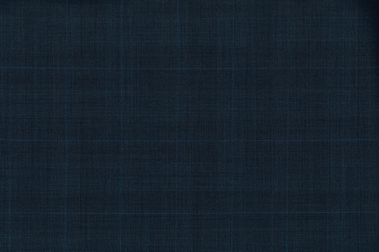 71112-4/10331 Blue Prince Of Wales Suit Fabric