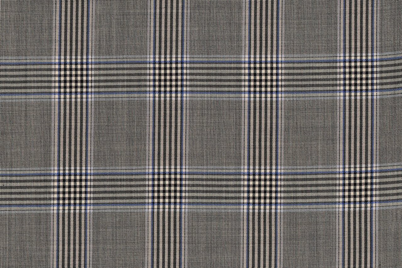 71118-2/10302 Beige Plaid Check Suit Fabric