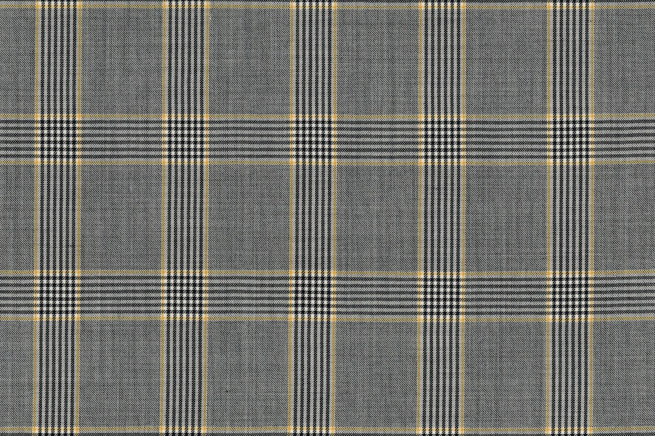 71119-3/10304 Sand Grey Plaid Check  Suit Fabric