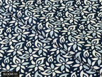 COLOR 33/BLOOM 33 Blue and White Floral Printed Fine Giza Cotton Shirting Fabric