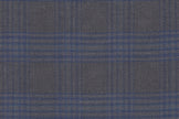 JT-2195039/G1-23004 Light Grey With Blue Check Suit Fabric