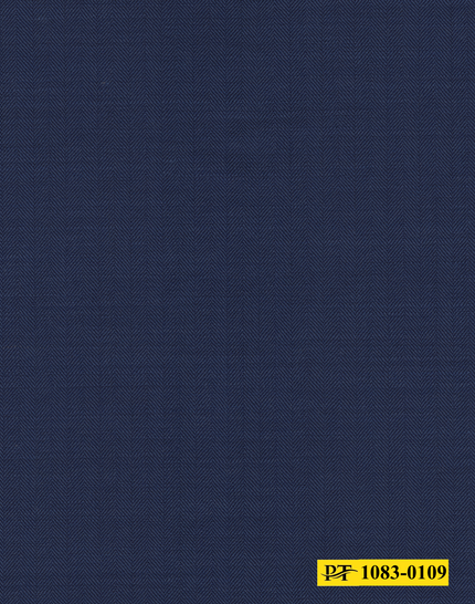1083-0109/P4-18204 Cobalt Blue Herringbone Suit Fabric