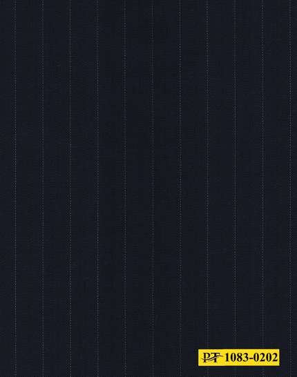 1083-0202/P4-18212 Navy Blue Stripe Suit Fabric