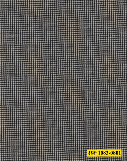 1083-0801/P4-18251 Cream & Black Houndstooth Suit Fabric