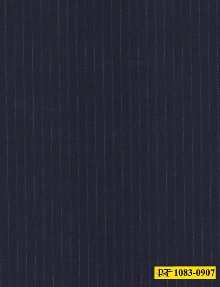 1083-0907/P4-18262 Navy Blue Stripe Suit Fabric