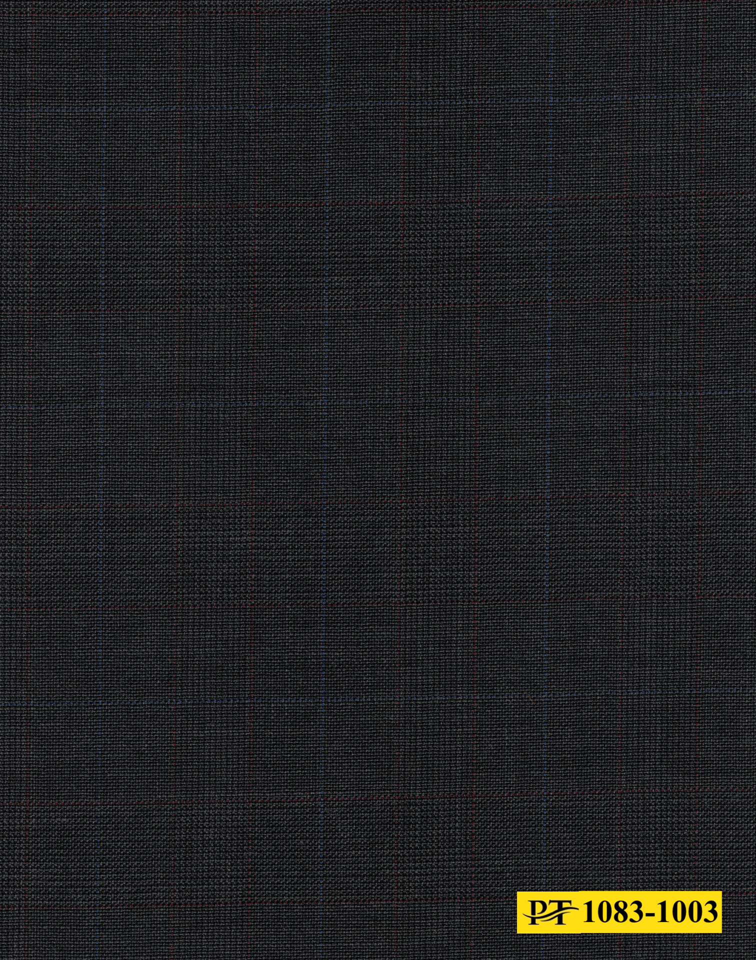 1083-1003/P4-18266 Dark Grey With Blue Check Suit Fabric