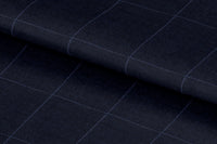 21310-1/G6-16756 Navy Pinhead With Blue Check Pants Fabric