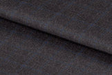 21334/G6-22713 Light Brown With Blue Check Suit Fabric