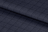 21335/G6-22712 Denim Blue With Navy Check Vest Fabric