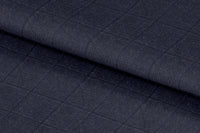 21337/G6-22707 Denim Blue With Navy Windowpane Vest Fabric