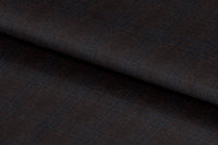 21341/G6-22700 Brown With Blue & Tan Check Pants Fabric
