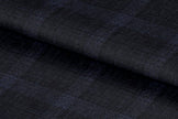 21364/G6-22679 Midnight With Blue Windowpane Pants Fabric