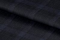 21364/G6-22679 Midnight With Blue Windowpane Pants Fabric