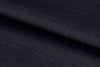 21370/G6-22687 Dark Plum With Blue & Black Check Pants Fabric