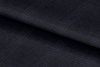 21372/G6-22685 Navy With Brown & Blue Check Pants Fabric