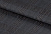 21373/G6-22683 Grey With Brown & Light Blue Check Pants Fabric