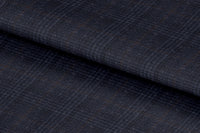 21377/G6-22695 Navy With Bronze Check Pants Fabric