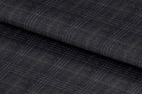 21378/G6-22696 Dark Grey With Green Check Pants Fabric