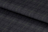 21378/G6-22696 Dark Grey With Green Check Pants Fabric