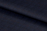 21379/G6-22697 Navy With Maroon Check Pants Fabric