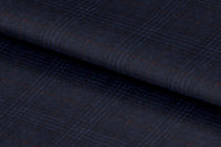 21379/G6-22697 Navy With Maroon Check Pants Fabric