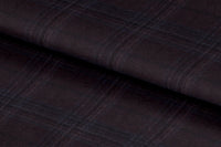 21382/G6-22703 Plum With Blue & Tan Windowpane Vest Fabric