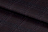 21382/G6-22703 Plum With Blue & Tan Windowpane Pants Fabric