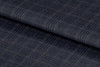 21387/G6-22689 Denim Blue With Navy & Tan Check Pants Fabric