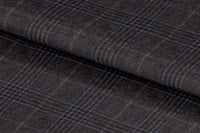 21388/G6-22690 Tan Brown With Blue Check Vest Fabric