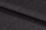 21388/G6-22690 Tan Brown With Blue Check Pants Fabric