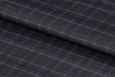 2199001/G1-22960 Dark Gray with Blue Check Jacket Fabric