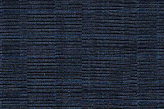 2199003/G1-22963 Blue with Navy Blue Check Suit Fabric