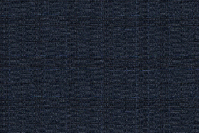 2199006/G1-22953 Navy Blue Check Pants Fabric