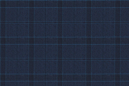 2199009/G1-22950 Navy with Teal Blue Check Suit Fabric
