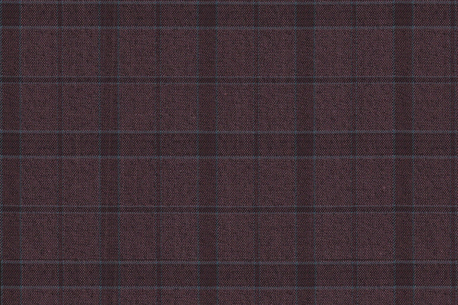 2199010/G1-22949 Rust Brown with Teal Check Suit Fabric