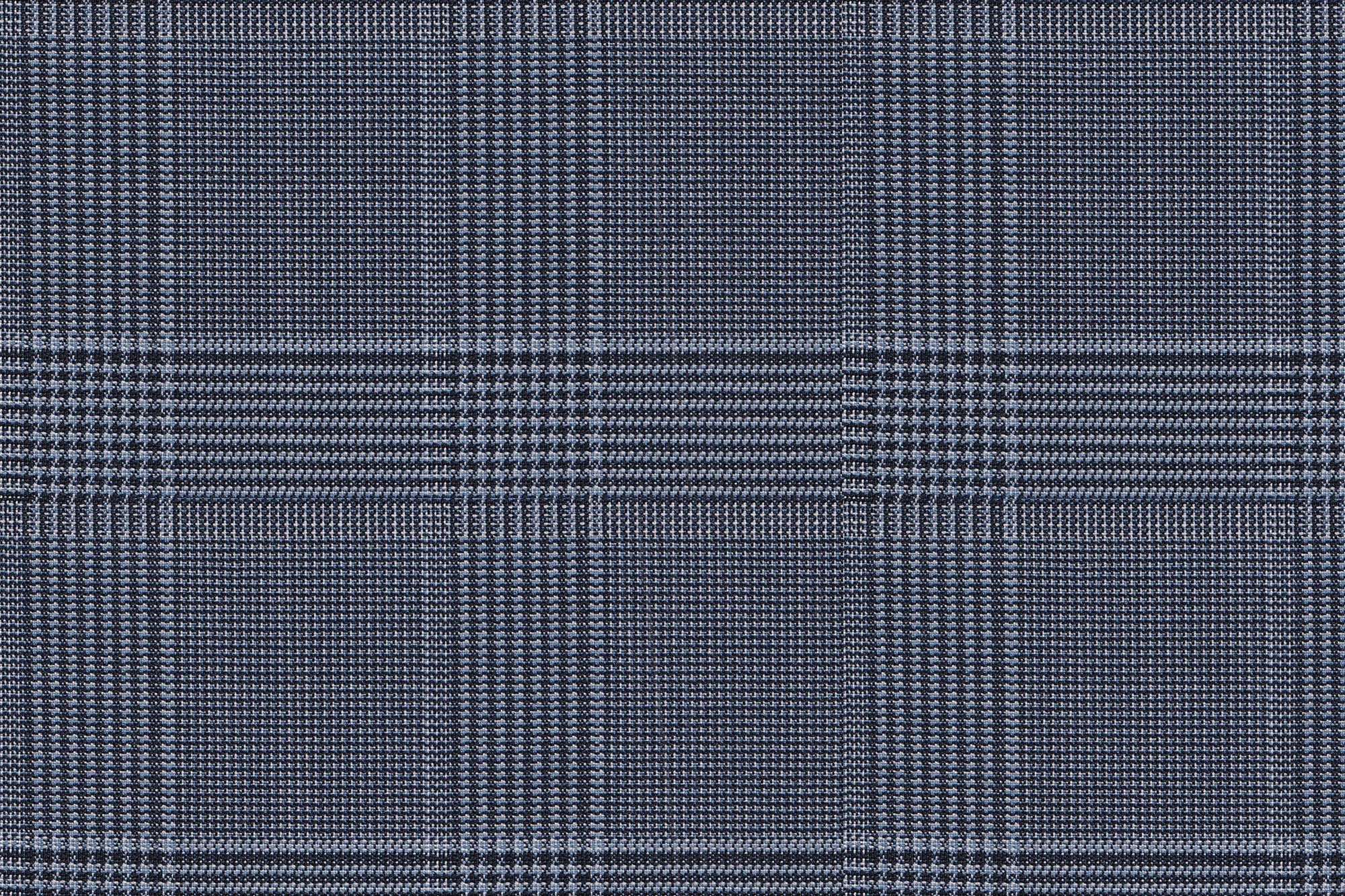 2199013/G1-22956 Blue & White Houndstooth Plaid Jacket Fabric