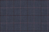 2199016/G1-22928 Denim Blue with Red & Pink Check Jacket Fabric