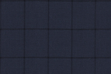 2199019/G1-22966 Navy Blue Windowpane Suit Fabric