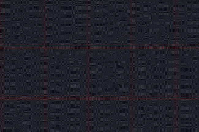 2199106/G1-22935 Midnight Blue with Red Check Jacket Fabric