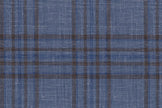 25005-4/G5-20212 Blue & Brown Check Vest Fabric