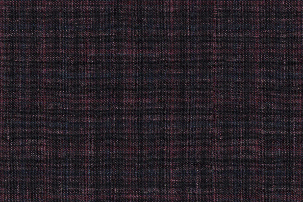 25009-3/G5-20222 Sangria, Blue & Black Check Vest Fabric