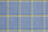 25010-5/G5-20205 Baby Blue With Yellow Window Pane Pants Fabric