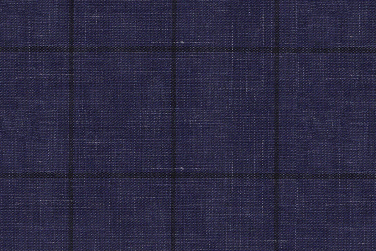 25015/G5-20180 Violet With Black Window Pane Vest Fabric