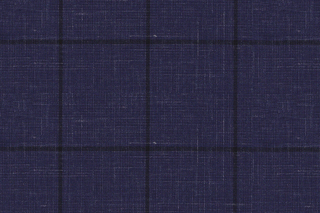 25015/G5-20180 Violet With Black Window Pane Vest Fabric