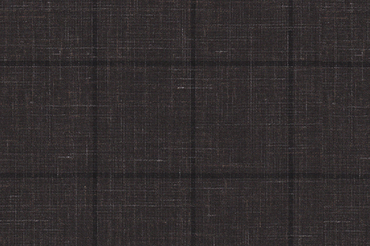 25016/G5-20182 Brown With Black Window Pane Pants Fabric